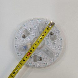 Recambio LED 3 tonos  para ventiladores de techo. 130mm Ø, 18W, con conexión e  imanes