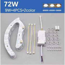 Recambio LED 3 tonos  para ventilador de techo retractil, con driver, conexión rapida, e imanes