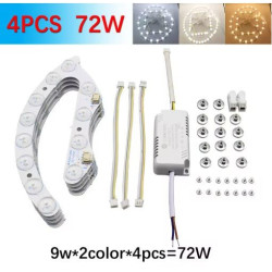 Recambio LED 3 tonos  para ventilador de techo retractil, con driver, conexión rapida, e imanes