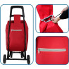 ALEX ROJO BERMELLON, Carro de la compra, 4  ruedas, bolsa tipo saco,  color rojo bermellón (A)