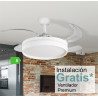 Ventilador de techo con palas retractiles
