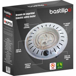 Brasero de seguridad anti incendios, 900W, bajo consumo, BET-950