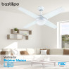 Ventilador de techo aspa cuadrada - MOJÁCAR NÍQUEL 105cm