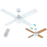 Ventilador de techo aspa cuadrada - MOJÁCAR NÍQUEL 105cm