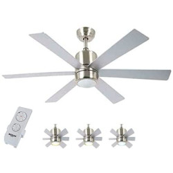 Ventilador de techo aspa cuadrada - MÓNACO NÍQUEL