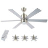 Ventilador de techo aspa cuadrada - MÓNACO NÍQUEL