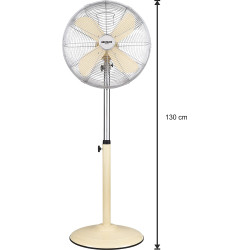 BASTILIPO PALMA - Ventilador de pie estilo vintage VAINILLA
