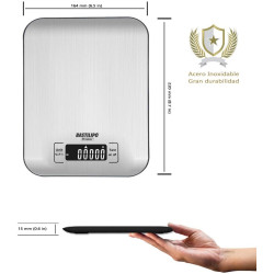 Bascula de cocina de acero inoxidable, SCA5K-INOX
