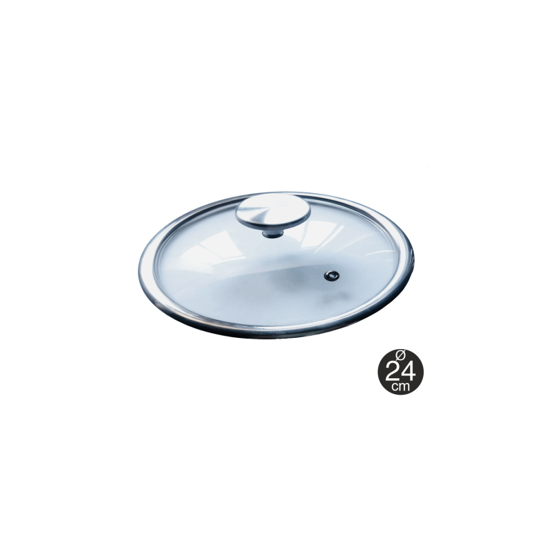 Gama Titanium Pro - TAPA DE CRISTAL TEMPLADO - Ø 24 cm