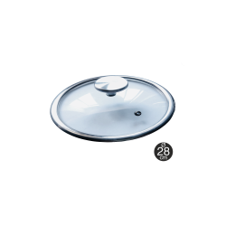 Gama Titanium Pro – TAPA DE CRISTAL TEMPLADO – Ø 28 cm