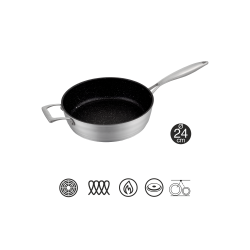 BASTILIPO TITANIUM PRO 24CMH - Sartén honda aluminio fundido
