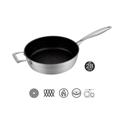 BASTILIPO TITANIUM PRO 28CMH - Sartén honda aluminio fundido