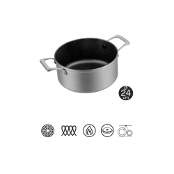 BASTILIPO Titanium pro 24CA, cacerola de aluminio fundido de 24cm