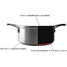 BASTILIPO Titanium pro 24CA, cacerola de aluminio fundido de 24cm