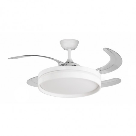 Ventilador de techo con aspas ocultas, luz LED y motor DC | Bastilipo
